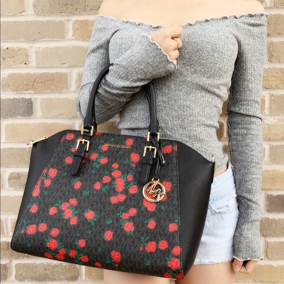 Gaby’sBags👜💕-NWT Michael Kors large Satchel Rose - Picture 2 of 6